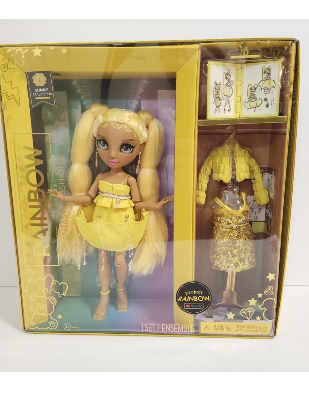 MGA-Rainbow High Fantastic Fashion SUNNY MADISON 11” Doll & Accesories NEW
